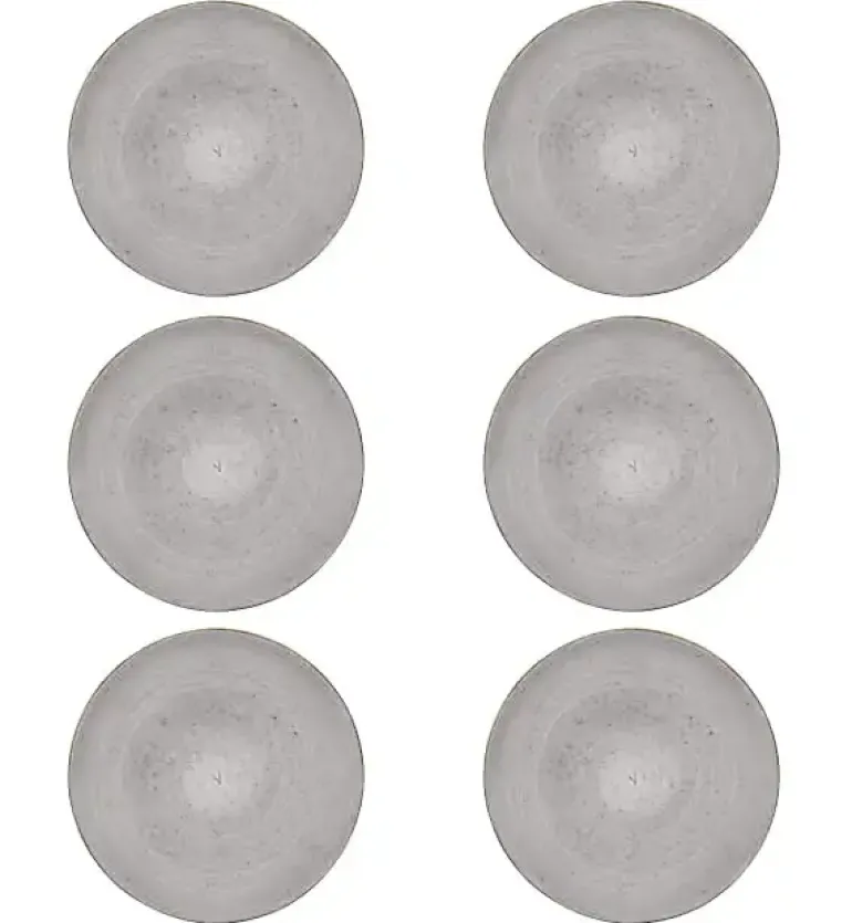LUBIANA BOSS 6630Z Komplet talerzy obiadowych 27 cm / 6 os / 6 cm / szary / porcelana ręcznie malowana