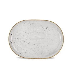 LUBIANA BOSS 6630Z Półmis 28 cm / szary / porcelana ręcznie malowana