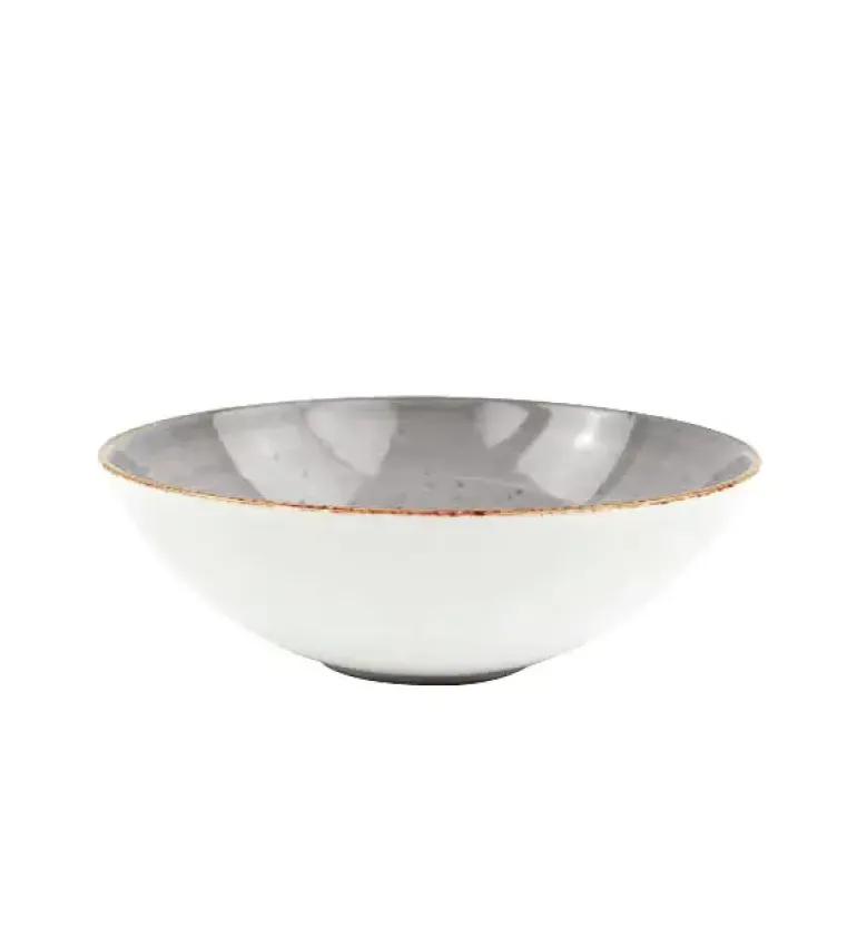 LUBIANA BOSS 6630Z Talerz głęboki 18 cm / szary / porcelana ręcznie malowana
