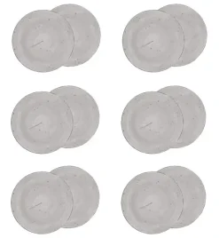 LUBIANA BOSS 6630Z Zestaw 12 talerzy deserowych 20,5 cm / szary / porcelana ręcznie malowana
