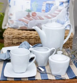 LUBIANA CELEBRATION Komplet Mlecznik 200 ml + cukiernica 200 ml z pokrywką / 3 el / porcelana