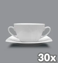LUBIANA CELEBRATION 30 x Bulionówka 300 ml + spodek 16,5 cm