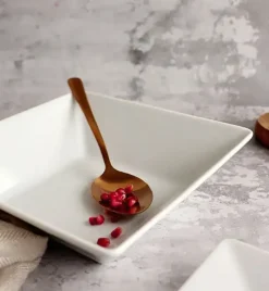 LUBIANA CLASSIC Serwis obiadowy 12 osób / 40 elementów | biała porcelana kwadrat