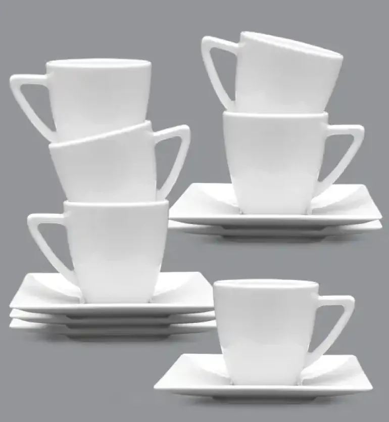 LUBIANA CLASSIC 6 x Filiżanka do espresso 70 ml + spodek 11 cm