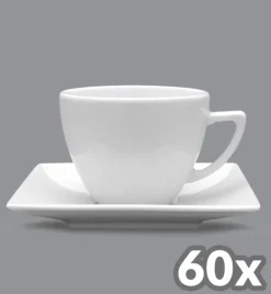 LUBIANA CLASSIC 60x filiżanka 200 ml + spodek 14 cm / porcelana