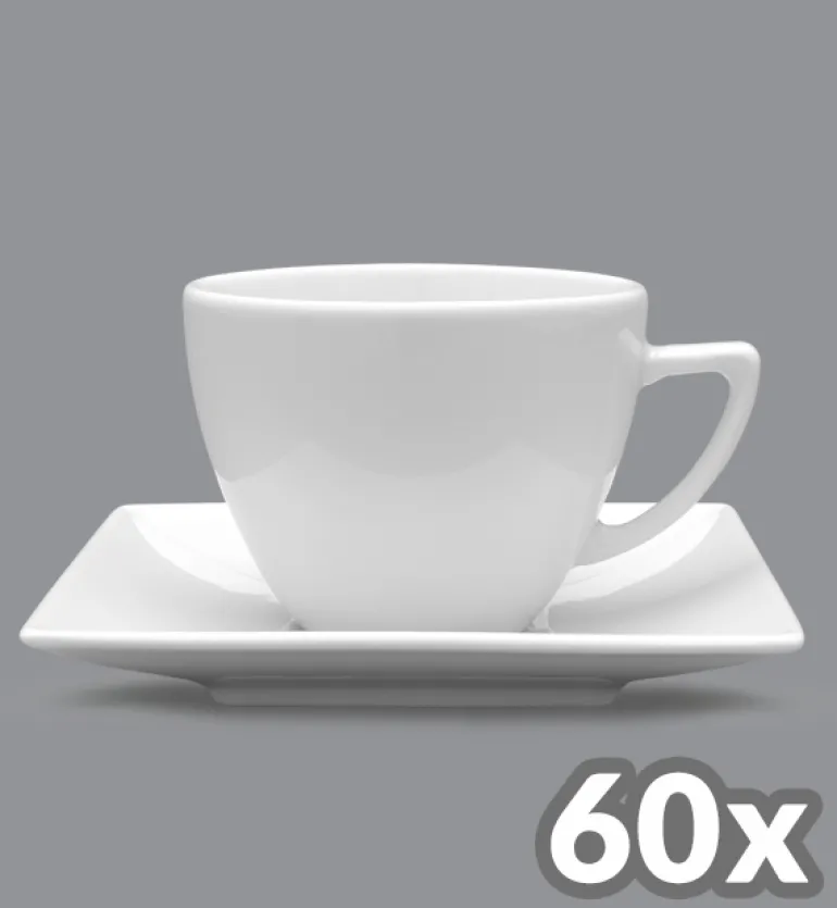LUBIANA CLASSIC 60x filiżanka 200 ml + spodek 14 cm / porcelana