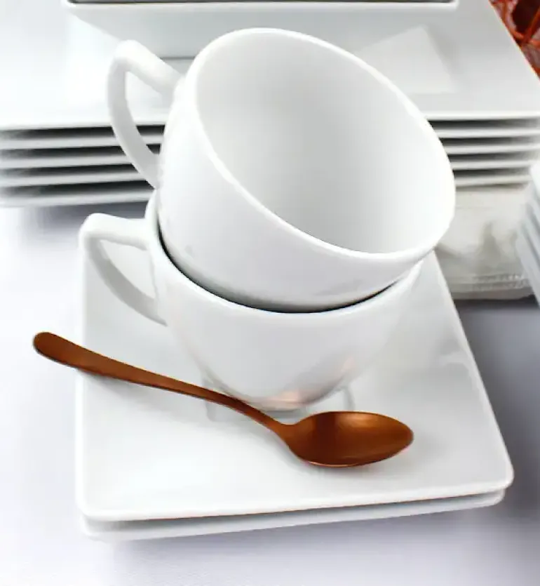 LUBIANA CLASSIC 120 x Filiżanka 280 ml + spodek 15 cm / porcelana