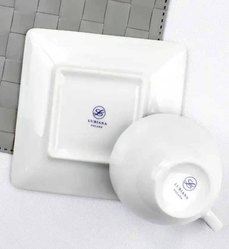 LUBIANA CLASSIC 120 x Filiżanka 280 ml + spodek 15 cm / porcelana
