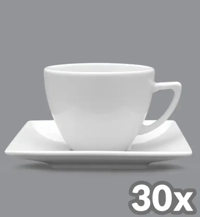 LUBIANA CLASSIC 30 x Filiżanka 280 ml + spodek 15 cm / porcelana
