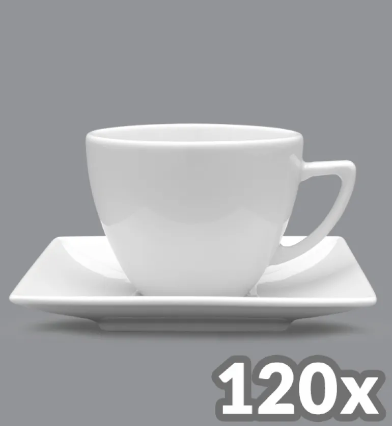 LUBIANA CLASSIC 120x filiżanka 200 ml + spodek 14 cm / porcelana