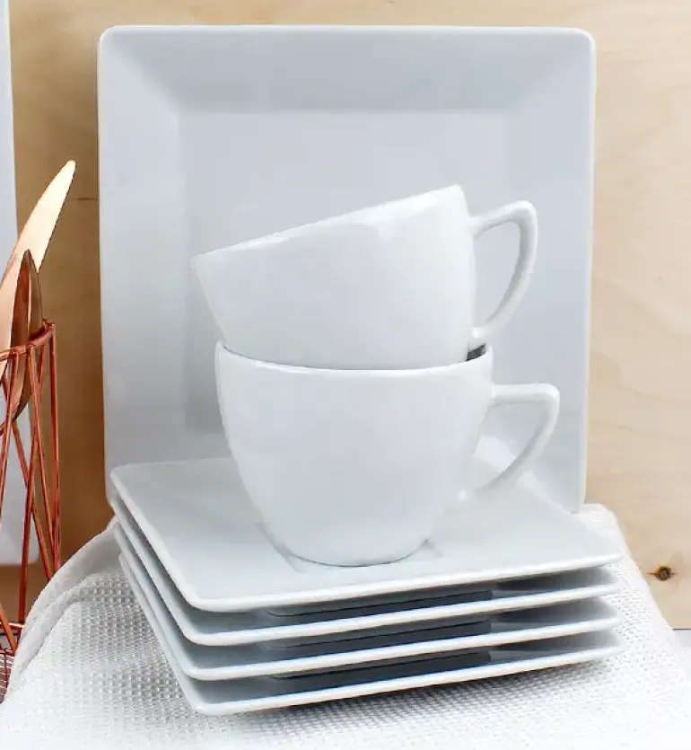 LUBIANA CLASSIC 60 x Filiżanka 280 ml + spodek 15 cm / porcelana