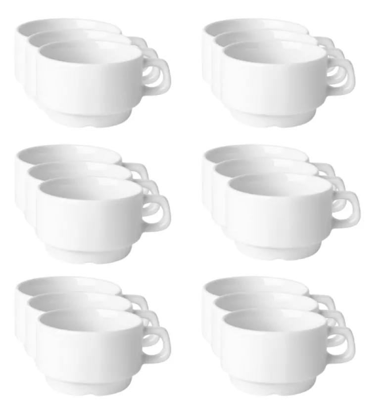LUBIANA CORONA 0601 Filiżanka niska 200 ml bez spodka x 18 sztuk | porcelana