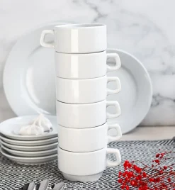 LUBIANA CORONA 0601 Filiżanka niska 200 ml bez spodka x 6 sztuk | porcelana