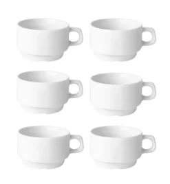 LUBIANA CORONA 0601 Filiżanka niska 200 ml bez spodka x 6 sztuk | porcelana
