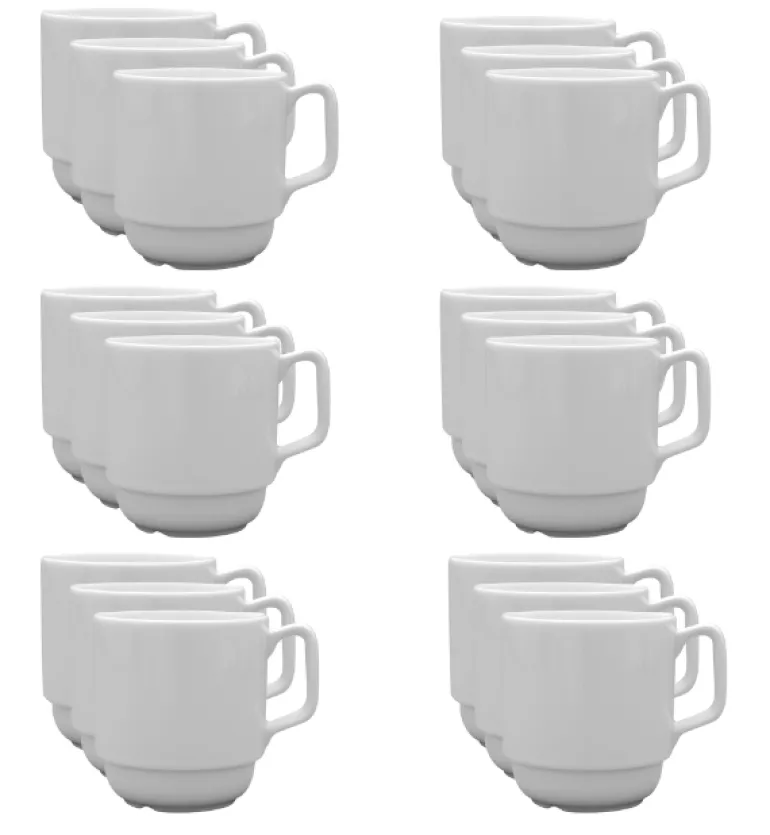 LUBIANA CORONA 0213 Kubek 280 ml | biała porcelana x 60 sztuk