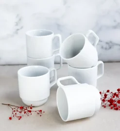 LUBIANA CORONA 0213 Kubek 280 ml | biała porcelana x 6 sztuk