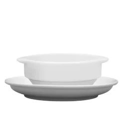 LUBIANA CORONA Serwis obiadowo - kawowy 126 el dla 18 osób | biała porcelana