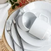 LUBIANA CORONA Serwis obiadowo - kawowy 192 el dla 24 osób | biała porcelana