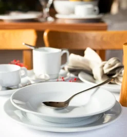 LUBIANA CORONA Serwis obiadowo - kawowy 192 el dla 24 osób | biała porcelana