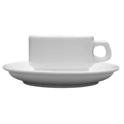 LUBIANA CORONA Serwis obiadowo - kawowy 120 el dla 24 osób | biała porcelana