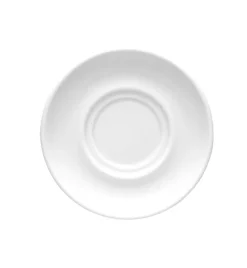 LUBIANA CORONA 0671 Spodek 14,5 cm pod filiżankę/bulionówkę | biała porcelana