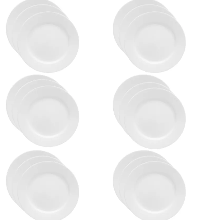 LUBIANA CORONA 0611 Talerz deserowy 20 cm x 60 sztuk | biała porcelana