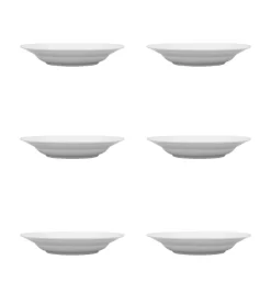 LUBIANA CORONA 0612 Talerz głęboki 22,5 cm x 6 sztuk | biała porcelana