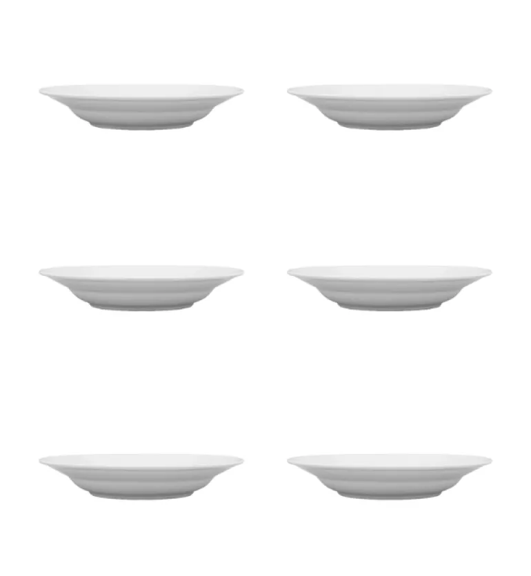 LUBIANA CORONA 0612 Talerz głęboki 22,5 cm x 6 sztuk | biała porcelana