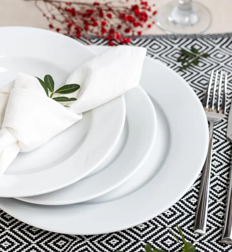 LUBIANA CORONA 0613 Talerz płytki 23,5 cm | biała porcelana