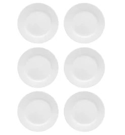 LUBIANA CORONA 0613 Talerz płytki 23,5 cm x 6 sztuk | biała porcelana
