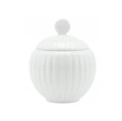 LUBIANA DAISY Cukiernica 250 ml z pokrywką | biała porcelana