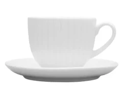 LUBIANA DAISY Filiżanka 200 ml ze spodkiem 14,5 cm | biała porcelana | luz