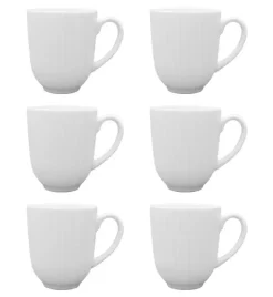 LUBIANA DAISY Komplet 6 kubków 350 ml | biała porcelana