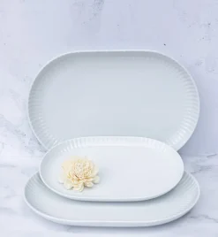 LUBIANA DAISY Półmis 33 cm | biała porcelana | luz