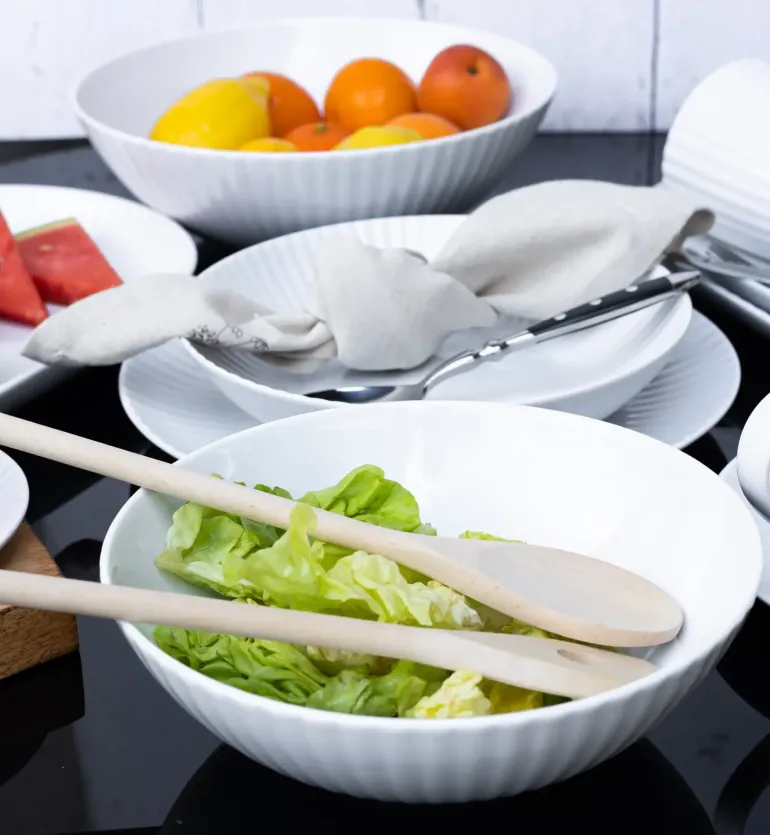 LUBIANA DAISY Salaterka 21 cm | biała porcelana | luz