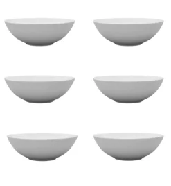 LUBIANA DAISY Salaterka 21 cm x 6 sztuk | biała porcelana | luz