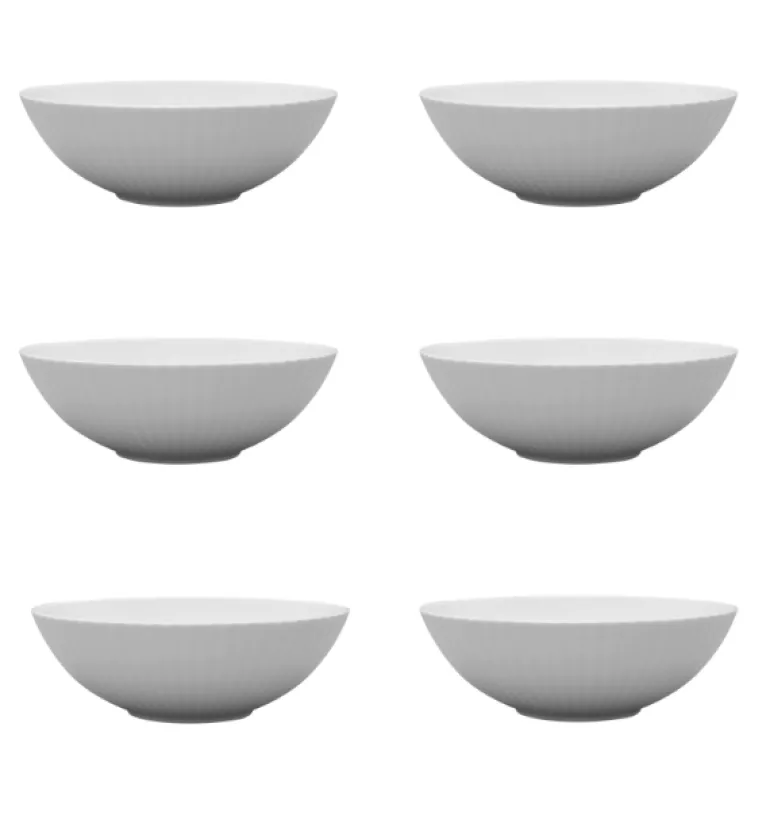 LUBIANA DAISY Salaterka 21 cm x 6 sztuk | biała porcelana | luz