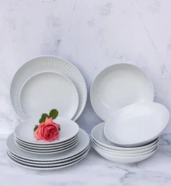 LUBIANA DAISY Serwis obiadowy 24 osoby / 72 elementy | biała porcelana