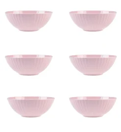 LUBIANA DAISY SUNSET K7 Komplet 6 x salaterka 17 cm / różowy