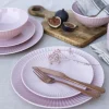 LUBIANA DAISY SUNSET K7 Serwis obiadowy 24 osoby / 96 elementów / różowy
