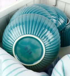 LUBIANA DAISY WATERFALL K6 Komplet 6 x salaterka 17 cm / turkusowy