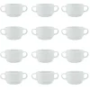 LUBIANA DAISY 12x Bulionówka 300 ml | 12 el dla 12 os | biała porcelana