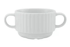 LUBIANA DAISY 12x Bulionówka 300 ml | 12 el dla 12 os | biała porcelana