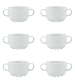 LUBIANA DAISY 6x Bulionówka 300 ml | 6 el dla 6 os | biała porcelana