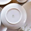 LUBIANA DAISY 6x Talerz obiadowy płytki 27 cm | 6 el dla 6 os | biała porcelana