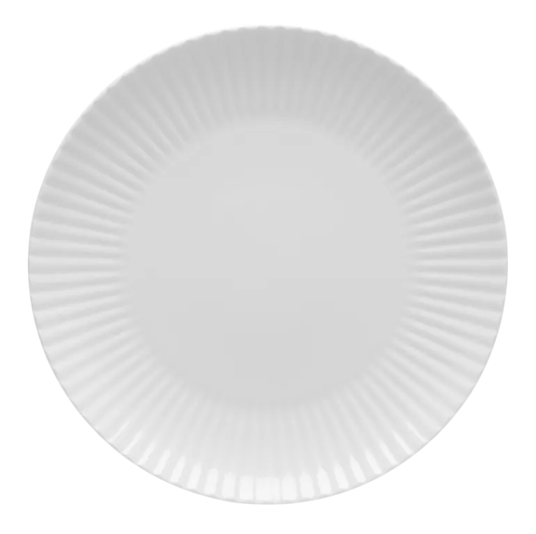 LUBIANA DAISY 6x Talerz obiadowy płytki 27 cm | 6 el dla 6 os | biała porcelana