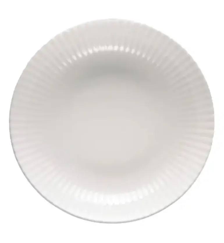 LUBIANA DAISY 6x Talerz obiadowy głęboki 22 cm | 6 el dla 6 os | biała porcelana