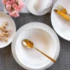 LUBIANA DAISY 18x Talerz obiadowy głęboki 22 cm | 18 el dla 18 os | biała porcelana