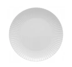 LUBIANA DAISY 6x Talerz obiadowy płytki 24 cm | 6 el dla 6 os | biała porcelana