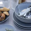 LUBIANA ETO MODERN K1 OPK Serwis obiadowy szary 72 el / 24 osób / porcelana ręcznie malowana